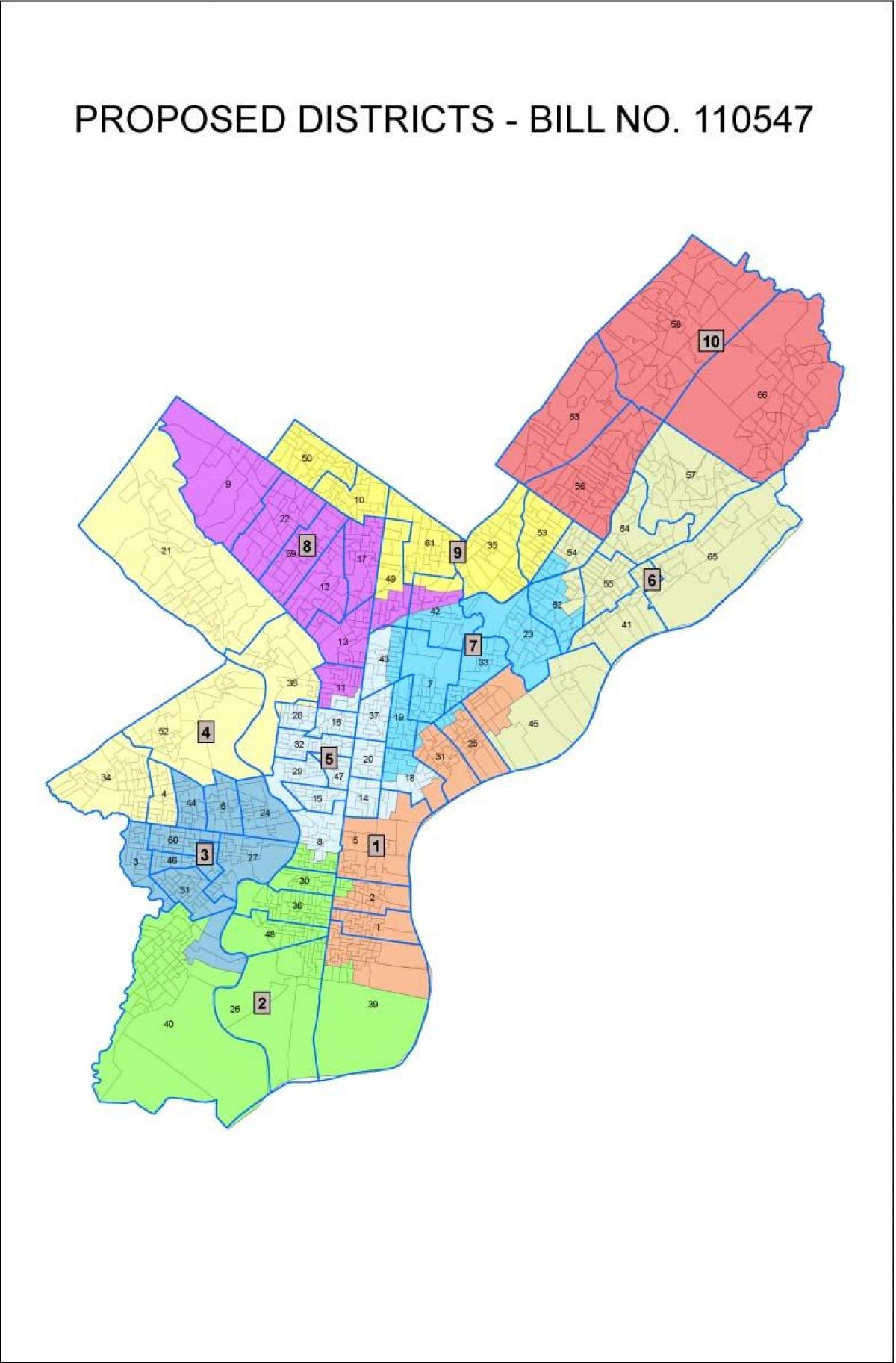 Град Филаделфия картата