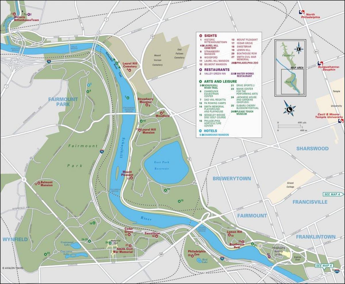 карта фэрмаунт парк Филаделфия
