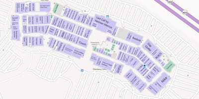 Карта на Филаделфия премиум аутлетс
