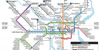 Карта на метрото в Филаделфия