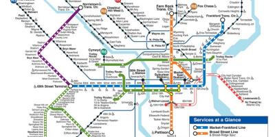 Карта на Филаделфия метрото