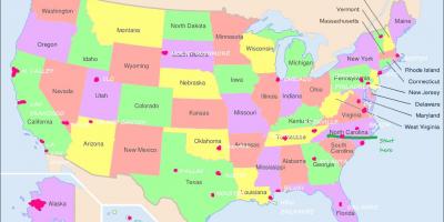 Карта на САЩ Филаделфия